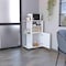 Tuhome Clip Kitchen Cart, Single Door Cabinet, Four Casters, White MLB6771 - alternate 2